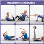 Riisoyu Ballon Pilates 25cm, avec Paille de Gonflage Yoga Ball Anti-Slip Balle de Massage Idéale pour Le Yoga Mini Sports Balls 