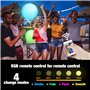 Riisoyu Ballon de Plage Gonflable Lumineux, IP68 Boules LED Plage 16 Couleurs et 4 Modes LED Ballon De Plage avec Télécommande J
