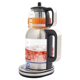 HuKaiL Bouilloire électrique double (grande bouilloire de 2 l + petite théière de 1 l)