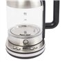 HuKaiL Bouilloire électrique double (grande bouilloire de 2 l + petite théière de 1 l), bouilloire en verre portable avec réglag