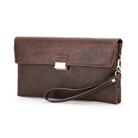 Contacts Porte-Monnaie pour Homme en Cuir véritable avec Fermeture éclair pour Carte d'identité