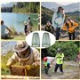 2 Pièces Chapeau Moustiquaire, Verte Moustiquaire de Tete, Chapeau Moustiquaire avec 2 Sac de Transport, Moustiquaire de Tete po