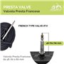 ECOVELO (25-622) 2 pneus 700 x 25 C (25 – 622) + Chambres Adulte Unisexe, Noir, 700x25