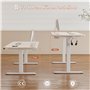 JUMMICO Bureau réglable en Hauteur 140 x 60 cm (71 à 119 cm), Bureau électrique réglable en Hauteur avec Commande à 2 mémoire et