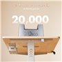 JUMMICO Bureau réglable en Hauteur 140 x 60 cm (71 à 119 cm), Bureau électrique réglable en Hauteur avec Commande à 2 mémoire et