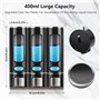 Lot de 3 distributeurs de Savon Mural - 400 ML - Noir - Distributeur de Savon - Distributeur de Liquide Vaisselle - Lavabo - Dis