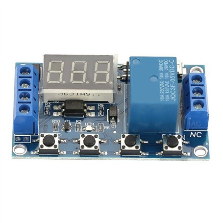 Commutateur de temporisation à retardement de cycle CC 6-30 V Affichage à LED Délai de marche/arrêt du module de relais Déclench