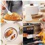 Gants de Four,Maniques,Set de 6 Silicone Gants de Cuisine, résistant à la Chaleur jusqu'à 230 °C - pour BBQ Grillage Pâtisserie 