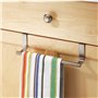2 Pièces Porte Serviette de Porte Barre Torchon Cuisine Acier Inoxydable Porte Serviettes à Suspendre sans Perçage pour Salle de