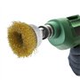 Fousenuk Lot de 7 Brosses Métalliques, Brosse Metallique pour Perceuse Queue de 6 mm, Meuleuse pour Visseuse Perceuse à Nettoyer