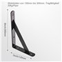 Lot de 6 supports d'étagère I 200 x 120 mm I Supports d'étagère avec vis I Support mural étagère Charge maximale 30 kg I Support
