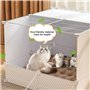 Generic Niche d'intérieur pour chat et parc – Grand enclos pour chat et chien – Niche blanche pour petits animaux (jaune, D)