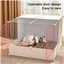 Generic Niche d'intérieur pour chat et parc – Grand enclos pour chat et chien – Niche blanche pour petits animaux (jaune, D)