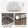 Generic Niche d'intérieur pour chat et parc – Grand enclos pour chat et chien – Niche blanche pour petits animaux (jaune, D)