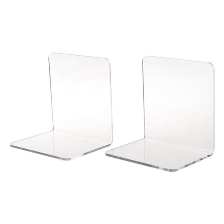 Lot de 2 serre-livres en acrylique pour étagères