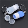 Ensemble de 5 Bouteilles de Voyage en Silicone, Bouteille Rechargeable Portable avec Mousqueton rétractable, récipients de Voyag