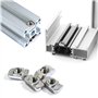 BITEFU 200 pcs T-Slot Écrou M3 M4 M5 T Écrou à Rainure Kit Écrou de Tête de Marteau pour Norme Européenne Série 20 Profil alumin