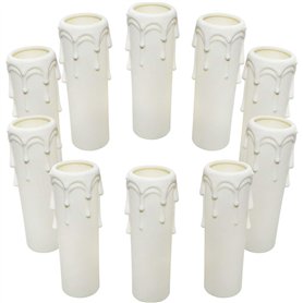 Tubes de Bougie avec Gouttes 100 mm Bougies Gouttes Gouttes en Plastique Couvre les Tubes 10 Pièces