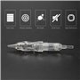 TATELF Tattoo Cartridge Needles - Mixed Sterilized Screw Needles for Permanent Makeup Machine Tattoo Eyebrow Eyeliner Lip Contou