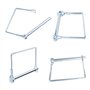 8pcs Goupille de Verrouillage, Axe de Verrouillage de Broche de Coupleur de Sécurité en Acier Inoxydable, Galvanisé Carrée Boucl