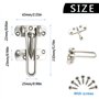 Ruidee Lot de 2 serrures de porte pivotantes en acier inoxydable - Verrou de sécurité pour la maison - Protection anti-effractio