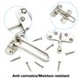 Ruidee Lot de 2 serrures de porte pivotantes en acier inoxydable - Verrou de sécurité pour la maison - Protection anti-effractio