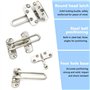 Ruidee Lot de 2 serrures de porte pivotantes en acier inoxydable - Verrou de sécurité pour la maison - Protection anti-effractio