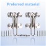 Ruidee Lot de 2 serrures de porte pivotantes en acier inoxydable - Verrou de sécurité pour la maison - Protection anti-effractio