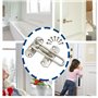 Ruidee Lot de 2 serrures de porte pivotantes en acier inoxydable - Verrou de sécurité pour la maison - Protection anti-effractio