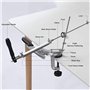 Ruixin pro Système d'affûtage de couteaux en alliage d'aluminium à angle constant avec 4 pierres.