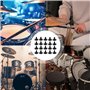 XQMMGO Lot de 20 housses de cymbales, accessoires de batterie, housses de cymbale pour support de batterie, accessoires d'étagèr