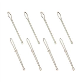 Lot de 8 enfile-aiguilles élastiques en métal facile à tirer avec pince à coudre