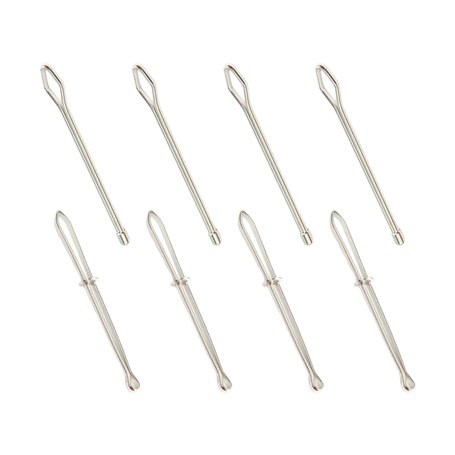 Lot de 8 enfile-aiguilles élastiques en métal facile à tirer avec pince à coudre