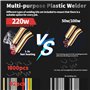 Kit de soudure en plastique de 150 W, 800 agrafes à chaud et 56 tiges de soudure en plastique pour pare-chocs de voiture, répara