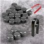 Gebildet 24pcs capuchons d'écrou de roue 17mm (5 capuchons de boulon antivol+19 capuchons de boulon normaux) cache-écrous de pne