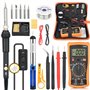 Kit de fer à souder - 60 W - Fer à souder avec température réglable de 200 à 450 °C - Outil de soudage avec multimètre numérique