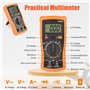 Kit de fer à souder - 60 W - Fer à souder avec température réglable de 200 à 450 °C - Outil de soudage avec multimètre numérique