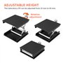 HASLED Table Élévatrice Mobile, 90 x 90 mm Table de Levage Plate-forme en Alliage D'aluminium, Support de Laboratoire Réglable e