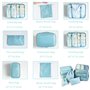 Organiseurs de Bagage McNory,Set de 8 Organisateurs de Voyage Emballage Cubes Rangement pour Vêtement sous-Vêtement Chaussures C