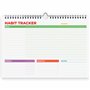 Hadigu Calendrier de suivi des habitudes (non daté de 12 mois) avec reliure à spirale et crochet