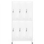 Casier Vestiaire, Armoire Vestiaire Métallique Casier Métal Armoire à casier avec 6 Compartiments Acier 90x45x180 cm Gris