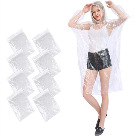 ZHOUZHOU 8 PCS Poncho de Pluie Jetable