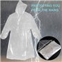 ZHOUZHOU 8 PCS Poncho de Pluie Jetable,Transparent Emergency Ponchos,Jetable Imperméables avec Capuchon à Cordon pour Camping,Ra