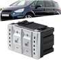 KASturbo Bouton de commande de chauffage de siège compatible avec Galaxy MK3 S-MAX Mondeo MK4 6M2T19K314AC BS7T19K314AB Argent