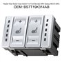 KASturbo Bouton de commande de chauffage de siège compatible avec Galaxy MK3 S-MAX Mondeo MK4 6M2T19K314AC BS7T19K314AB Argent