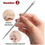 ElloLife Lot de 5 extracteurs de comédons avec boîte en acier inoxydable pour enlever les points noirs et l'acné - Pour tous les