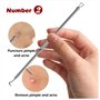ElloLife Lot de 5 extracteurs de comédons avec boîte en acier inoxydable pour enlever les points noirs et l'acné - Pour tous les