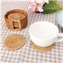 Lot de 6 Sous-verres Ronde avec Support