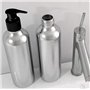 Lot de 3 flacons de pompe à lotion en aluminium 120 ml avec tête de pompe noir pour cosmétiques maquillage crème émulsion shampo