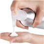 Lot de 3 flacons de pompe à lotion en aluminium 120 ml avec tête de pompe noir pour cosmétiques maquillage crème émulsion shampo